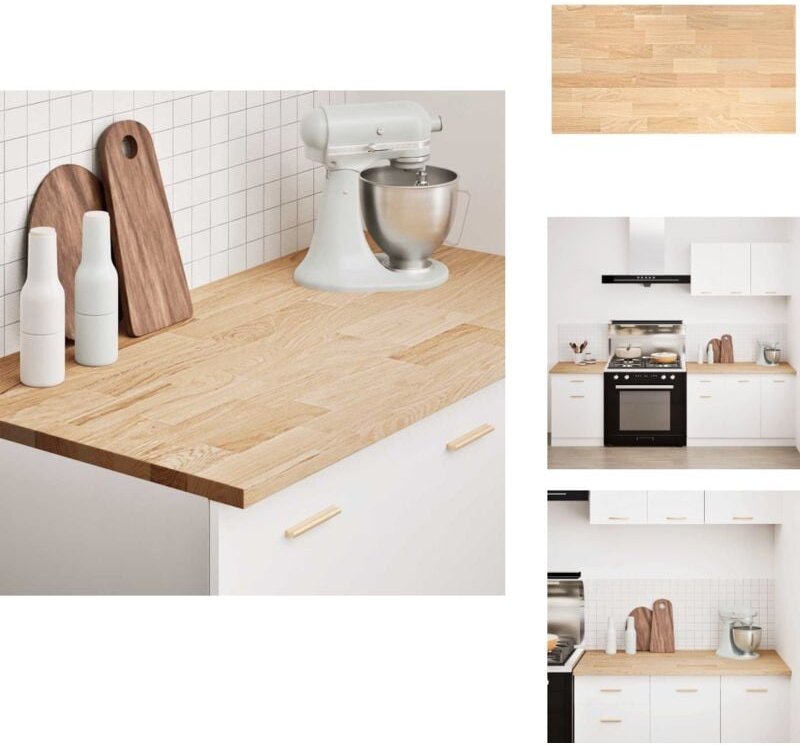 Küchenarbeitsplatte 120x63,5x2,7 cm Massivholz Eiche Rechteckig - Küchenarbeitsplatte - Küchenarbeitsplatten - Arbeitspl...