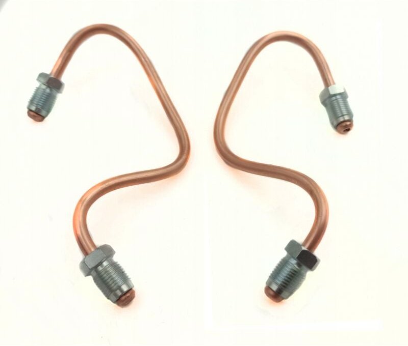 2x starrer profilierter Bremsschlauch - vorderer Bremssattelanschluss