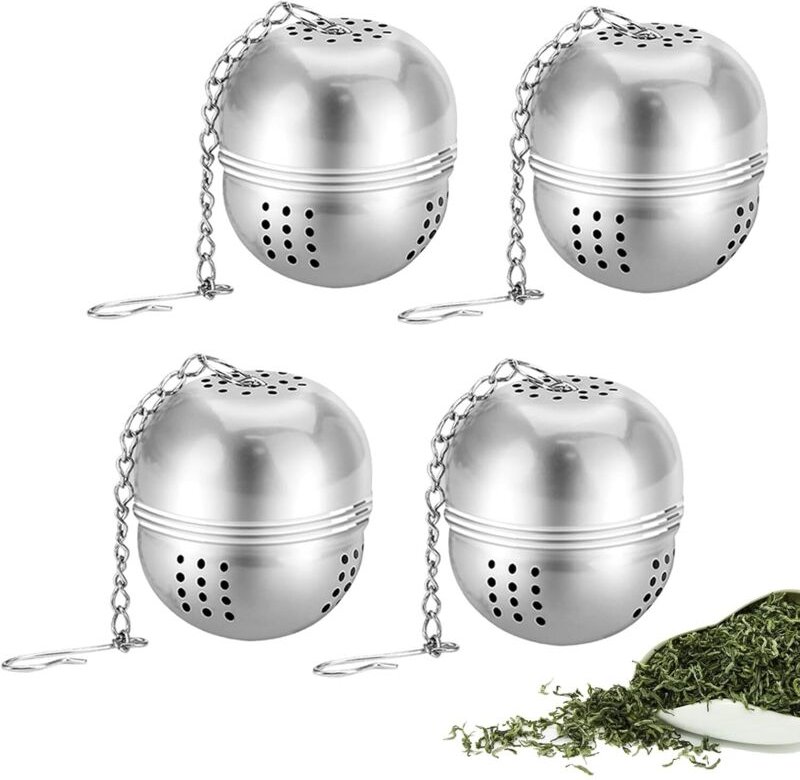 Stück Teesiebkugeln, Edelstahl-Teefilter, Tee-Ei für losen Tee, Tee-Ei, Teefilter für Tassen, Teetassen-Ei, Teekugeln, f...
