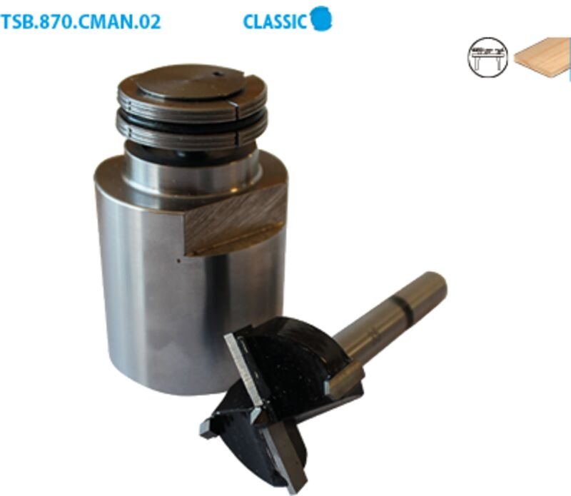 Schlüsselspannzange + Bohrer Ø 35 für Holz Classic