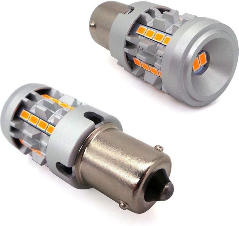 Stück LED-Lampe PY21W, BAU15S 12-24V kein Fehler orange 100% CANBUS