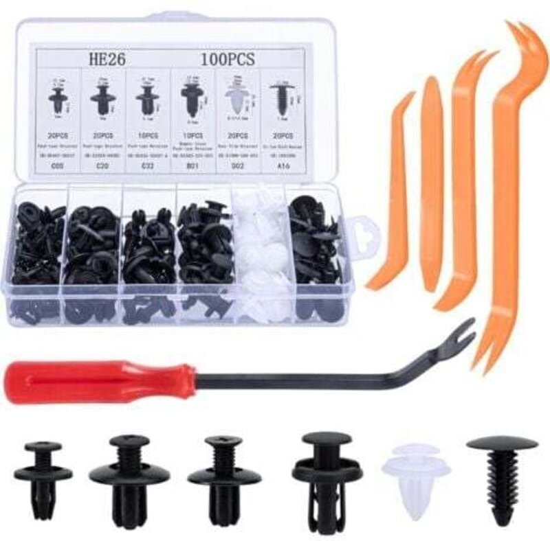 Thumbnail - LaBlanc Auto-Befestigungsclip-Set – 6 verschiedene Arten von Türverkleidungs-Clips und Stoßstangen-Kunststoff-Clips, uni...