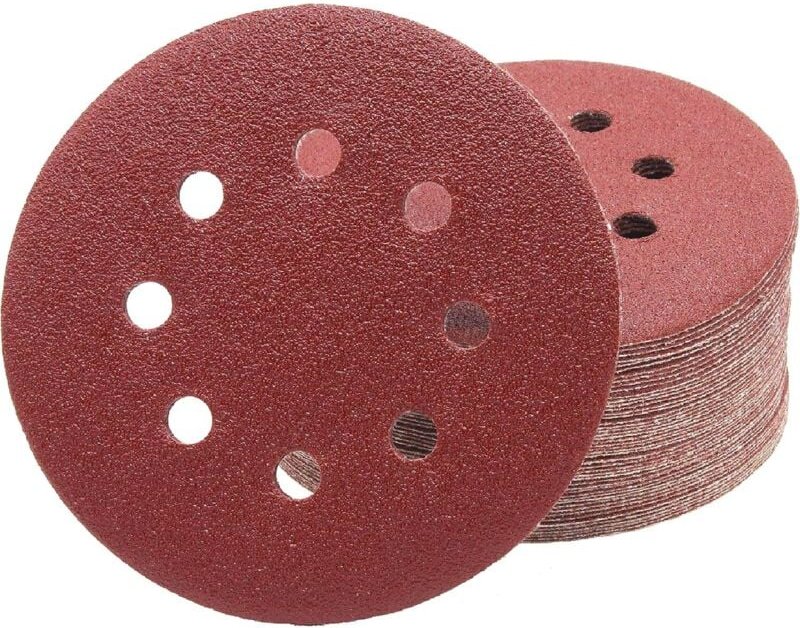 Thumbnail - Professionelle Schleifscheiben 50 Stück 8 Löcher 125 mm 100er Körnung für Exzenterschleifer Schleifblätter Schleifpapier...