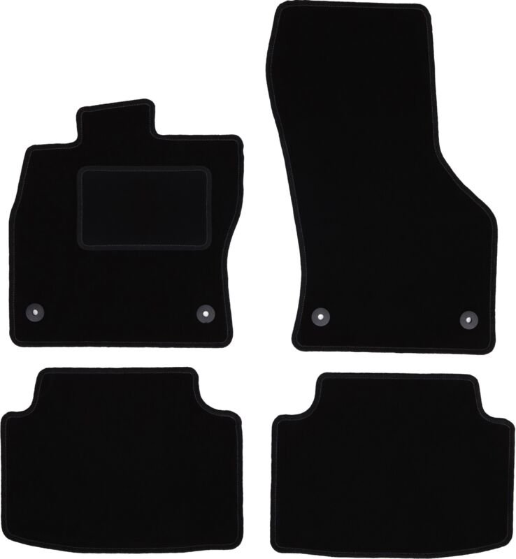 Schwarze Veloursmatten für: Volkswagen Passat B8 Limousine, Kombi, Variant, Alltrack (2015-)