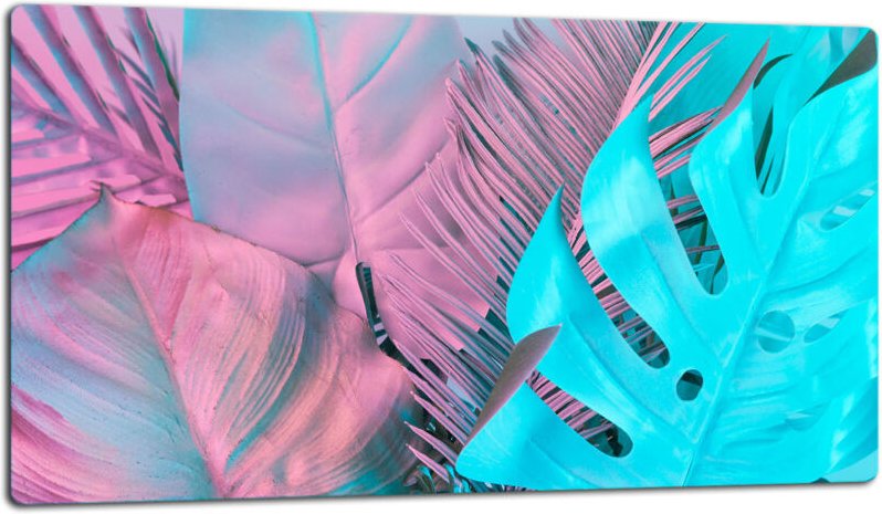 Glasschild Schneidebrett 52x30 Blume