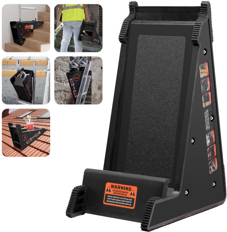 VEVOR Leiternivellierer,380 lbs Tragkraft PP-Leiter-Nivellierwerkzeug,Steigungstrichter,Treppenleiter-Stabilisator mit A...