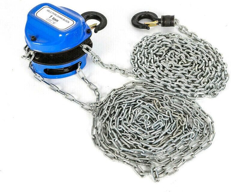 Senderpick - 4M 1000KG 1T Kettenflaschenzug Kettenzug Flaschenzug Hebezug Seilzug Handkran