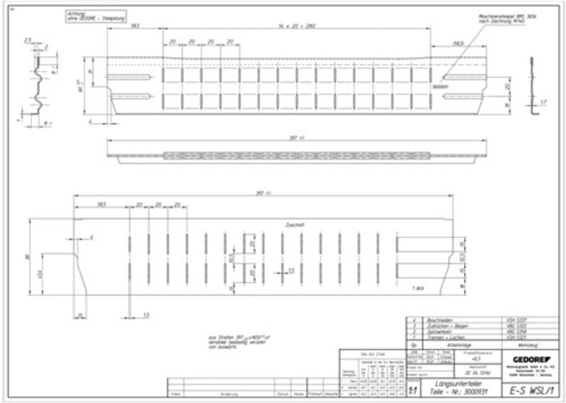 Gedore E-S WSL/1 Längsteiler für workster