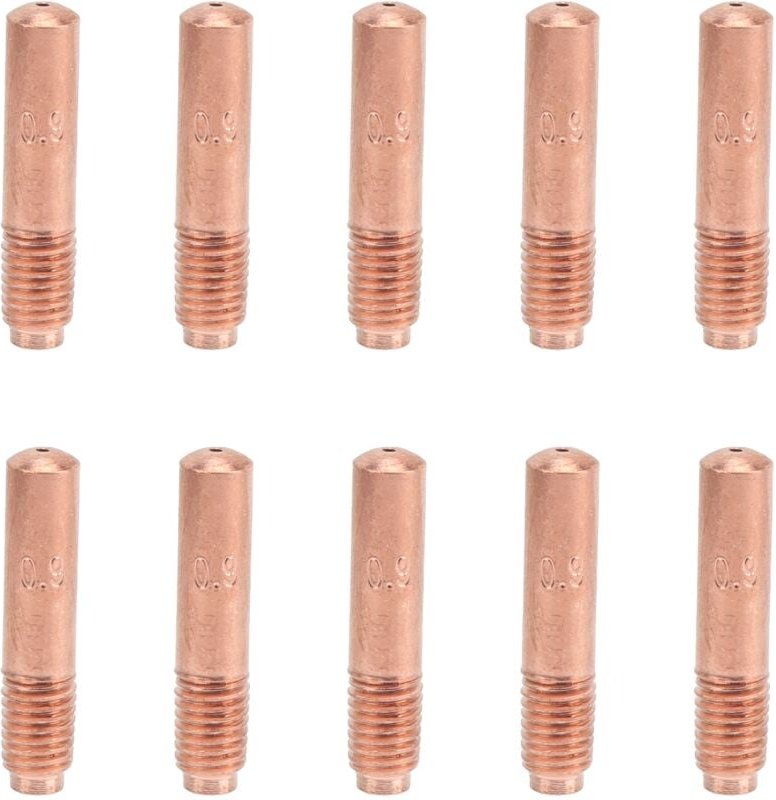 Ej.life - 10 Stücke 0,9 Mm Leitfähige Düsen für MIG-Schweißen, Kontaktspitzen Kupfer Kleines Zubehör Ersatzpistolenspitz...
