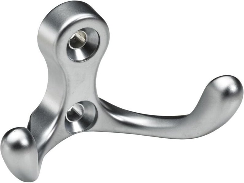 Hettich - Mantelhaken 3,1 x 5,8 x 2,9 cm Aluminium-Optik - 1 Stück Möbelbeschläge