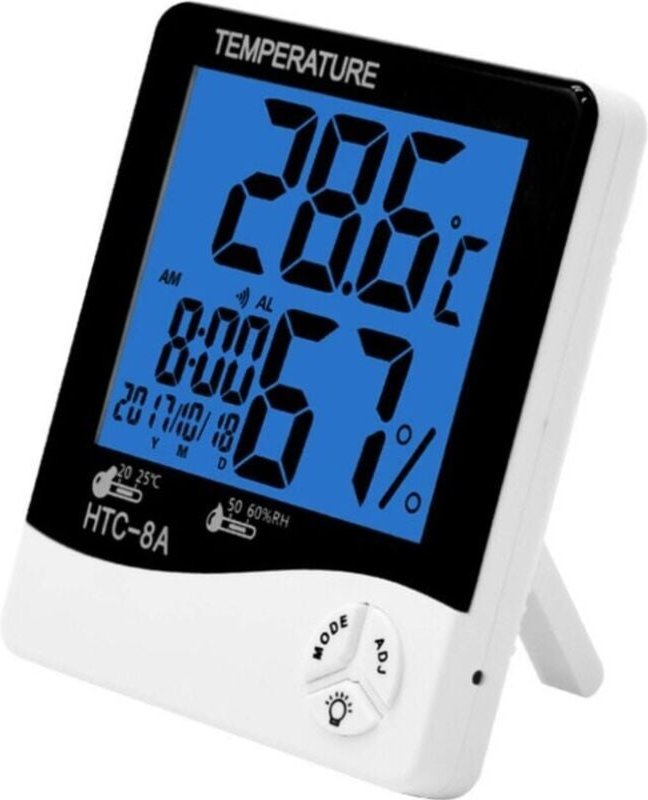 Thumbnail - Digitales Thermometer Hygrometer Innentemperatur-Feuchtigkeitsmonitor Raummessgerät LCD-Hintergrundbeleuchtung Wettersta...