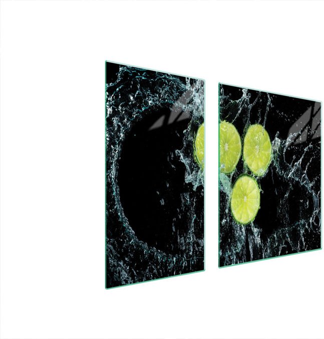 GLASSCHUTZPLATTE FÜR HERD 90x52 ZITRONE