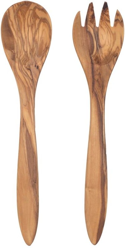 Signes Grimalt - Es serviert Küchensalate Abgedeckte Set 2 Einheiten Braune Utensilien 6x28x2cm 138