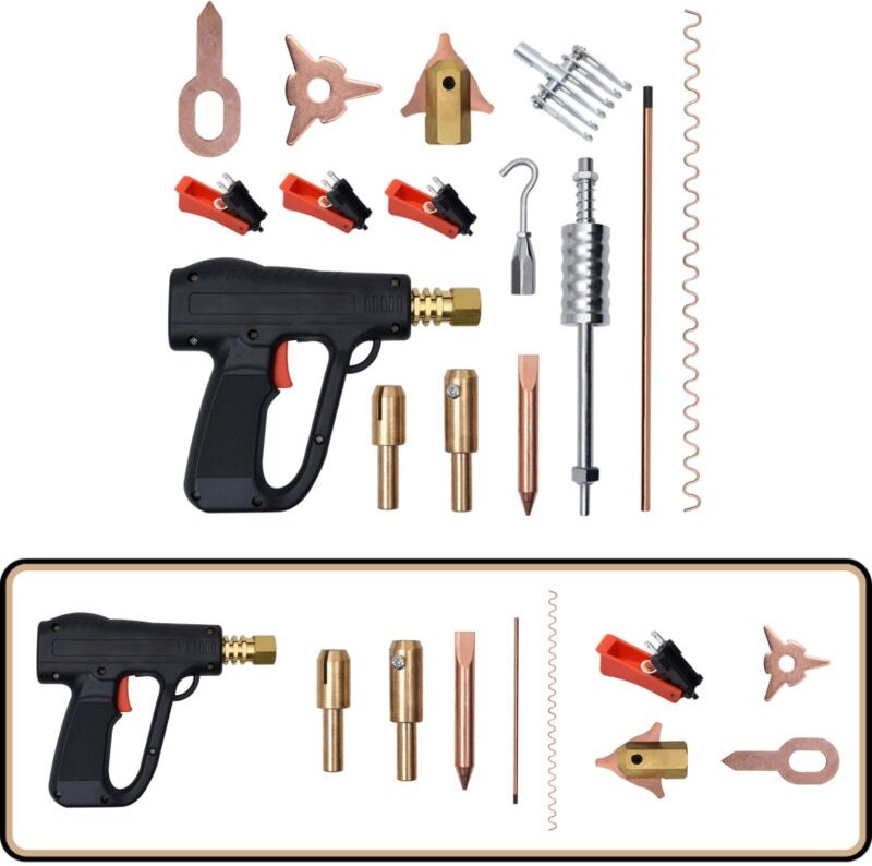86-tlg. Ausbeulspotter-Set - Autoreparatur - Punktschweißgerät - Dellenentfernung - Blechschaden - Karosseriereparatur
