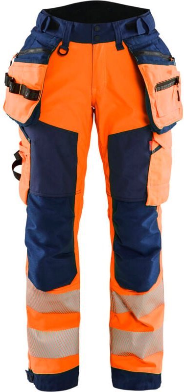 Softshell-Hose Hochsichtbarkeit Damen 7118 - Orange/Navy 2XL - DE(50) - SE(C48) - Kurz