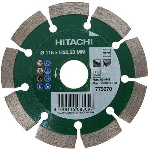 Pro universal segmentierte Diamanttrennscheibe D115 mm Bohrung 22,2 mm – hitachi Hikoki 773070