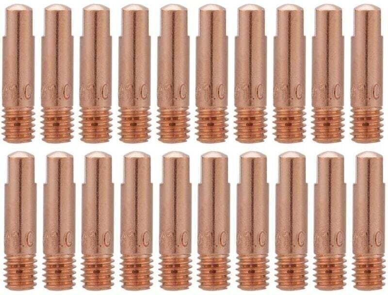 Thumbnail - Ymyny - Ulisem20 Stück Kupfer-Kontaktspitze, Kontaktrohrdüse für 15AK MIG/MAG-Schweißbrenner, Verbrauchsmaterial, 1,0 mm