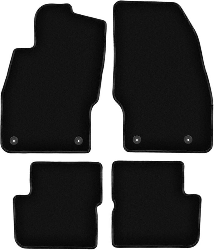 BASIC schwarze Veloursmatten für: Opel Corsa E Fließheck (2015-2020)
