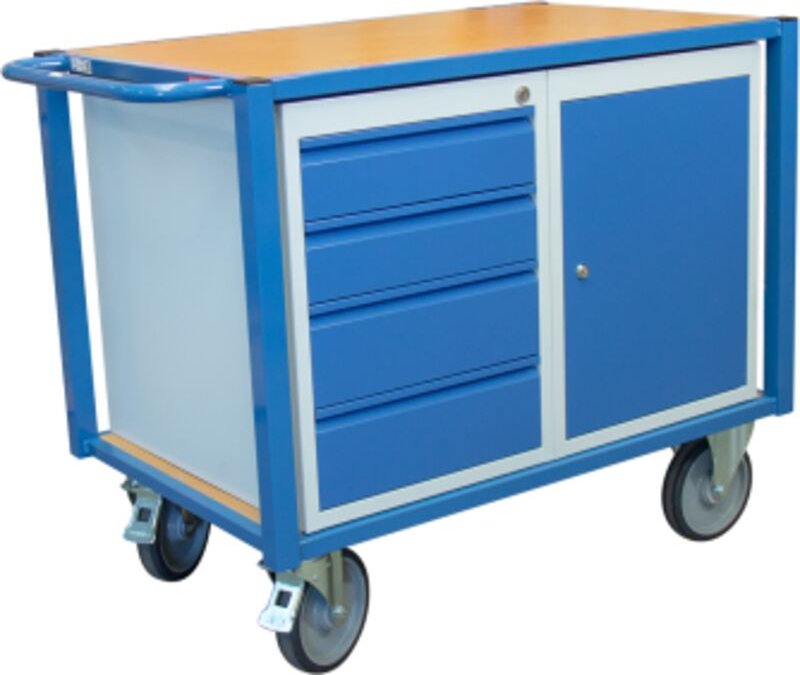 Werkstattwagen mit 1 Türblock und 1 Schubladenblock 500 kg Fimm 880002991