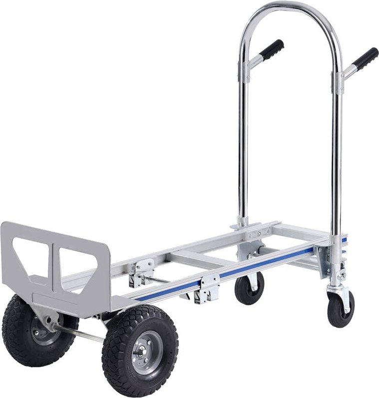 Thumbnail - Mophorn Aluminium-Sackkarre, 2-in-1 umbaubar, 800 lbs Tragkraft, robuster zusammenklappbarer Mehrzweckwagen, Industrie-T...