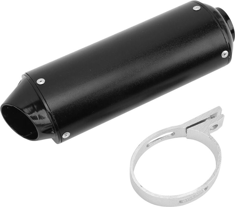 Jeffergarden - 32 mm/1,3 Zoll Auspuffrohr Schalldämpfer Schwarz für 90 cc 110 cc 125 cc 150 cc 160 cc atv Pit Bike Motor...