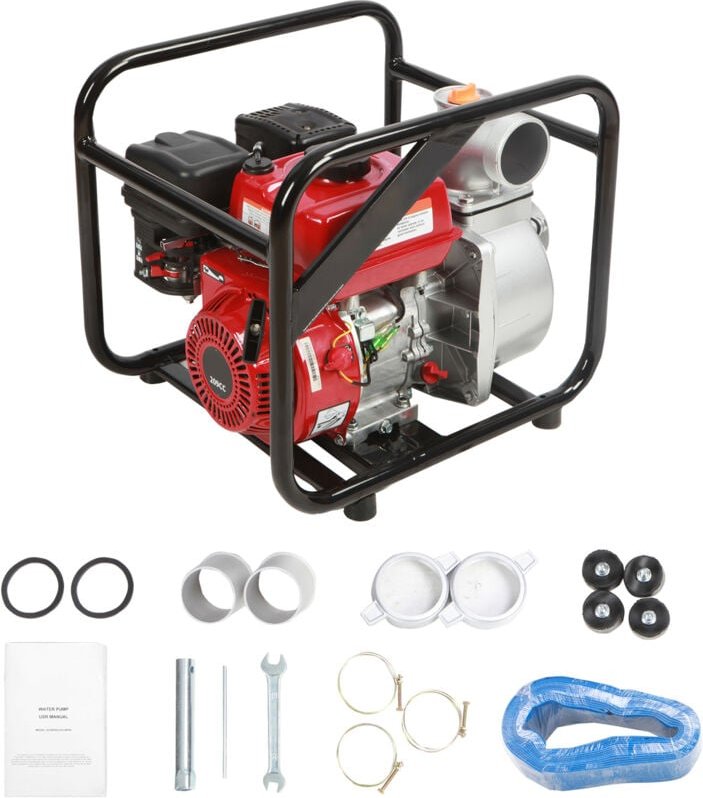 Mophorn-Wasserpumpe mit Benzinmotor, 3 Zoll, 7 PS, 265 GPM, 142 ft Hub, 22 ft Saugleistung, 4-Takt-Schmutzpumpe, tragbar...