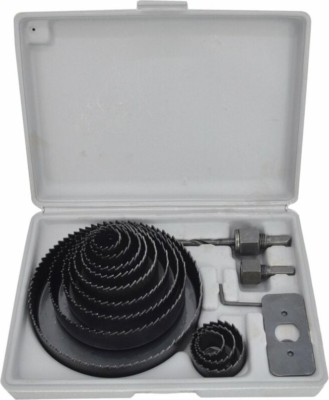 Awtools otwornice do drewna / 19-22-28-32-38-44-51-64-76-89-102-127mm / komplet 16 elementów