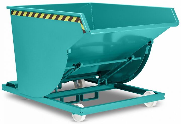 RR Industrietechnik Spänekipper Typ RSK-S-75 1200x1640x1060mm 750dm³ RAL 5018 Türkisblau