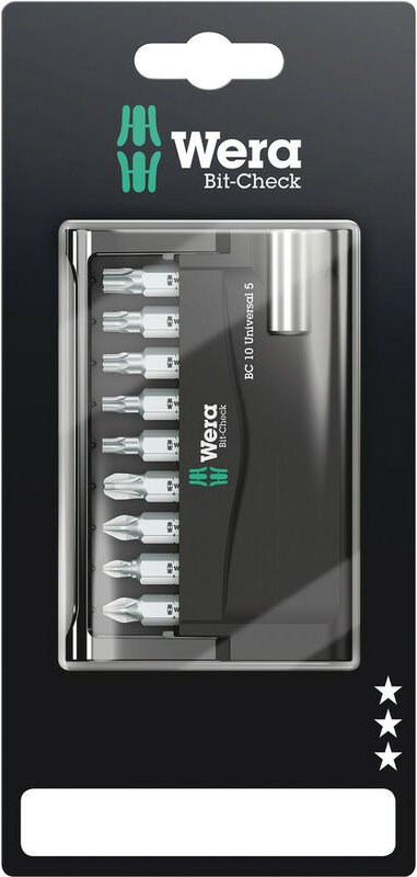 Bit-Check 10 Universal 5 sb, 10-teilig 05073416001 - Wera