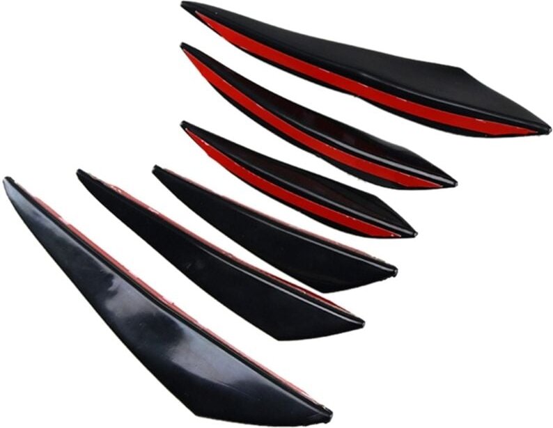 Thumbnail - Tlily - Universal Pvc Auto FrontstoßStange Lip Protector Heckdiffusor Spoiler Splitter Wing Protection Guard 6PCS
