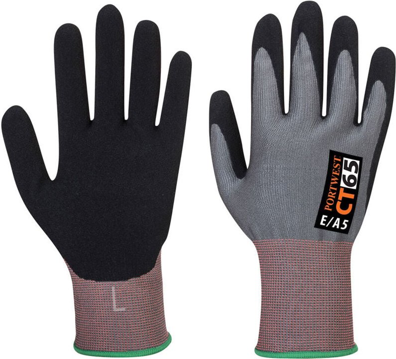 Thumbnail - Gant CT gegen Schnittverletzungen E Schaum Nitril E15 Grau/Schwarz XS - Größe 6