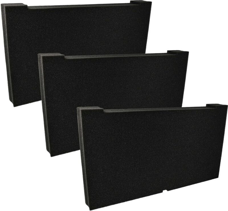 3x Schaumstoffeinlage kompatibel mit Dewalt Tough-Box DS300, DS150 Werkzeugkoffer - Individuell Anpassbar, 2 Schichten, ...