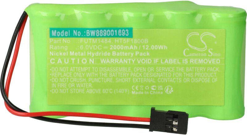 Vhbw - Akku kompatibel mit Futaba 10J, 14SG, 4PKS, 4PL, 6J, 8J Transmitter (2000 mAh, 6 v, NiMH)