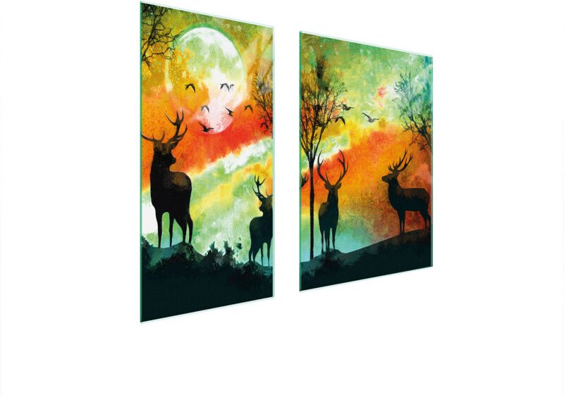 Glasschutzplatte Board 75x52 Hirsch