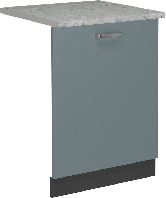 Vicco - Geschirrspülblende R-Line, Blau-Grau, 60 cm , ap Marmor