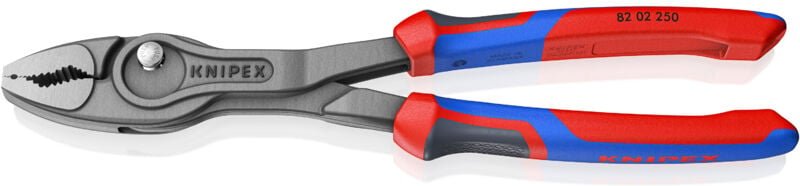 KNIPEX 82 02 250 SB TwinGrip® Front- und Seitengreifzange mit Comfort-Griffen grau atramentiert 250 mm