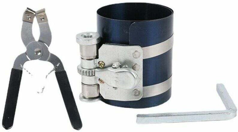 Auto-Kolbenringzange, 3-Zoll-Kolbenringkompressor 53-175 MM Auto-Kolbenring-Entfernungszange Kolbeninstallationswerkzeug...