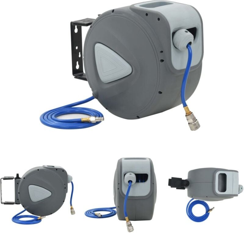 The Living Store Automatischer Druckluft-Schlauchaufroller 1/4 20 m - Luftschläuche