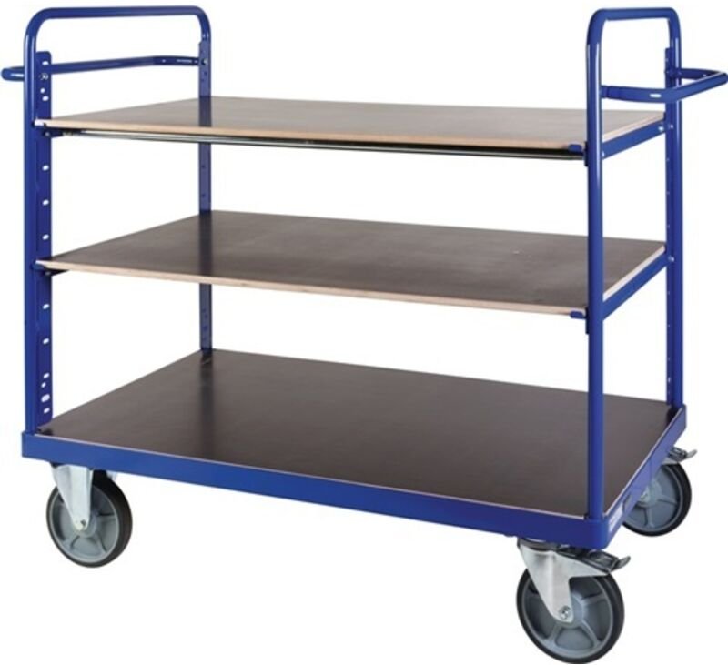 Protaurus Etagenwagen F600 mit 3 Ladeflächen 600kg Tragkraft 1200mm hoch 1200x800mm