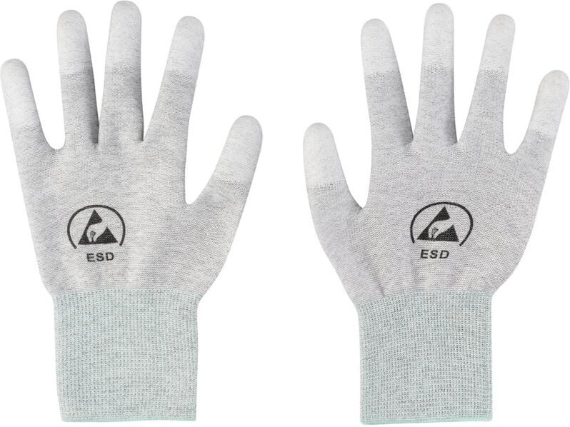 TC-12539844 esd Handschuhe Hellgrau Kleider-Größe: m 1 Paar - Tru Components