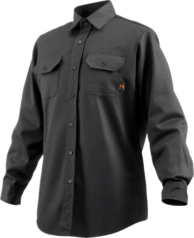 Thumbnail - Flammhemmende Schweißerjacke – Größe xl, FR-Schweißerjacke aus Baumwolle, Sicherheitsjacke mit Kragen, verstellbaren Man...