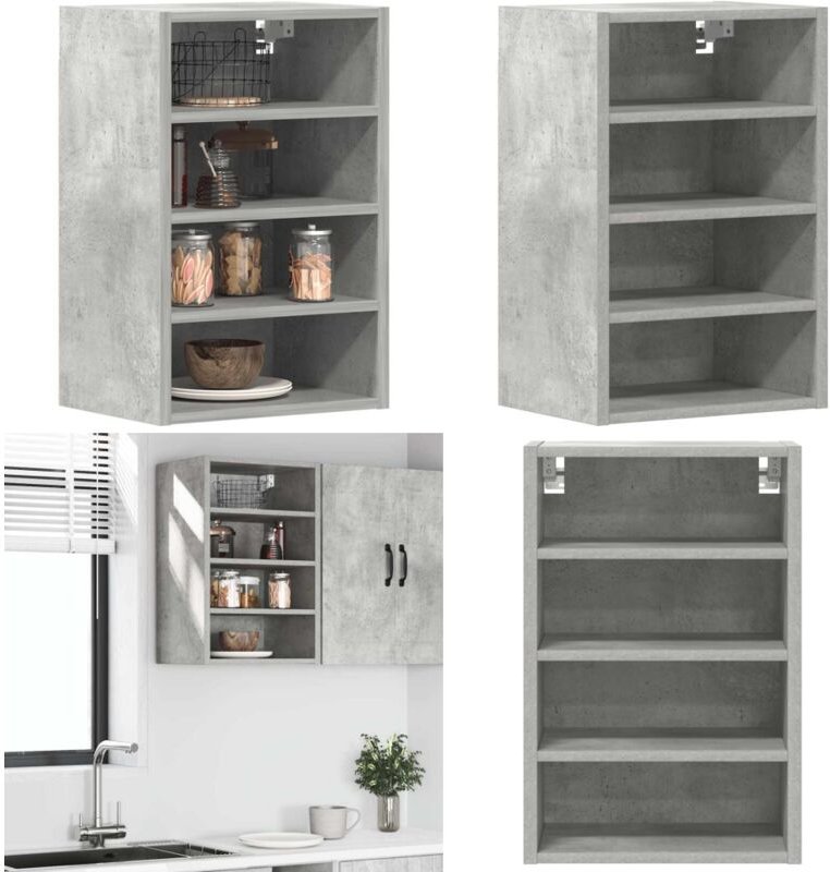 Hängeschrank Betongrau 40x29,5x60 cm Holzwerkstoff - Vidaxl
