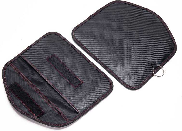 Thumbnail - Stück Anti-RFID-Hülle, Anti-RFID-Tasche, Signalblockierende Taschen für Autoschlüssel aus Kohlefaser, Schwarz - Lntyq