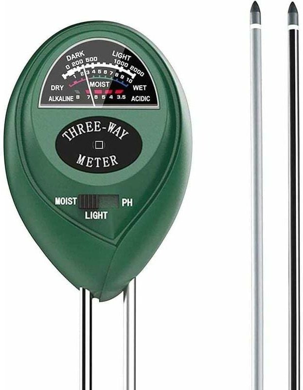 Thumbnail - 3-in-1-Bodentester, Boden-pH-Tester, Bodenfeuchtemessgerät, Bodenlichtintensitätstester, 3-in-1-Bodentester für Garten u...