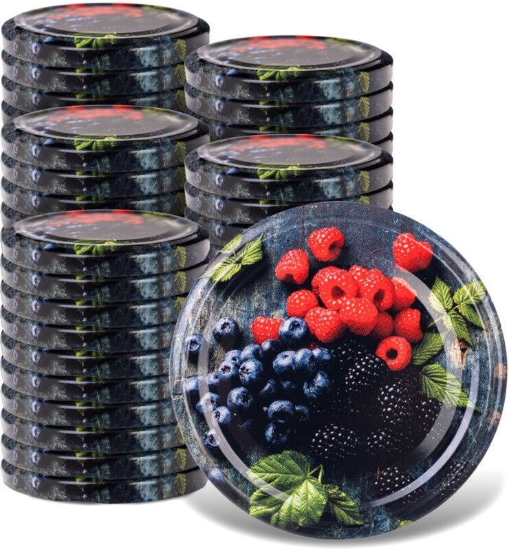 KADAX Deckel fi66 50er Pack Früchte Blaubeere Bor