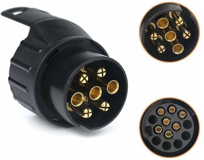 7/13 Anhängerstecker-Adapter, 7- auf 13-polig, Anhängerkupplungsanschluss, 7-polig auf 13-polig, für Autoanhänger, Trakt...