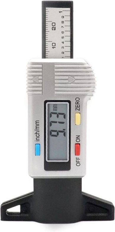 Fitags - Digitaler Reifentiefenmesser, Messschieber, lcd, 0–25,4 mm, digitaler Reifentiefenmesser für Auto, Motorrad, Tr...