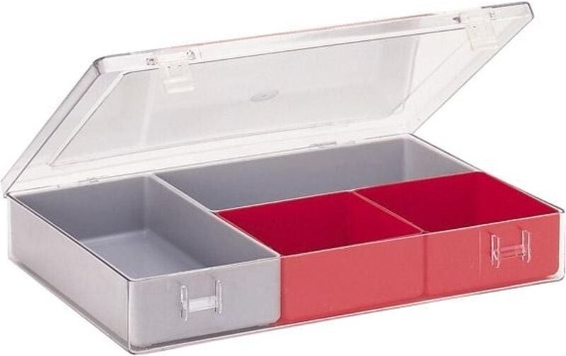 LA-KA-PE Sortimentkasten mit Deckel B307xT225xH50 mm, mit 4 Einsätze