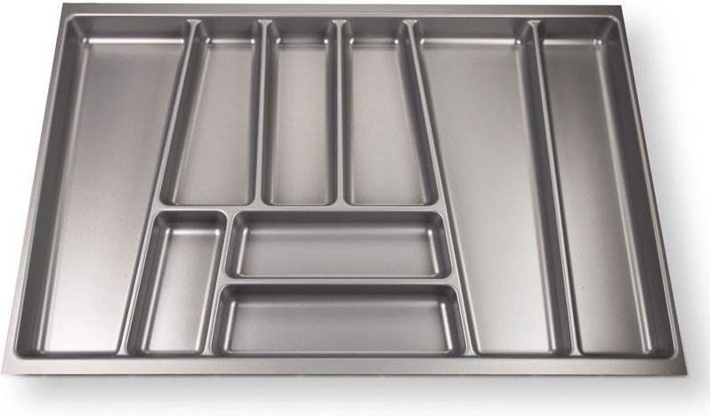 Orga-box - ii Besteckeinsatz 800 mm silbergrau Besteckkasten für Nobilia-Schubladen bis Mitte 2013