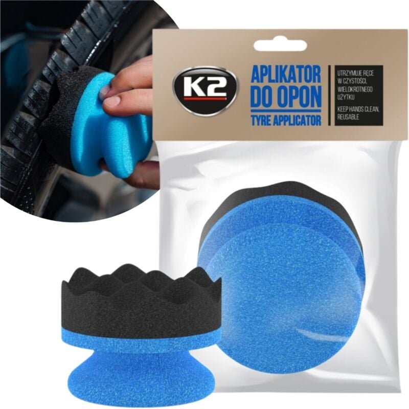 K2 - aplikator gąbkowy do opon 80mm aplikator gąbkowy